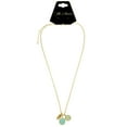 thumbnail image 2 of Mi Amore Leaf Adjustable Pendant-Necklace Gold-Tone & Blue, 2 of 3