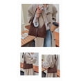 thumbnail image 3 of PRIYAL Suede Hobo Shoulder Bag, Adjustable Crossbody Tote, Retro Zipper Top Handbag for Daily Commute Travel, 3 of 3