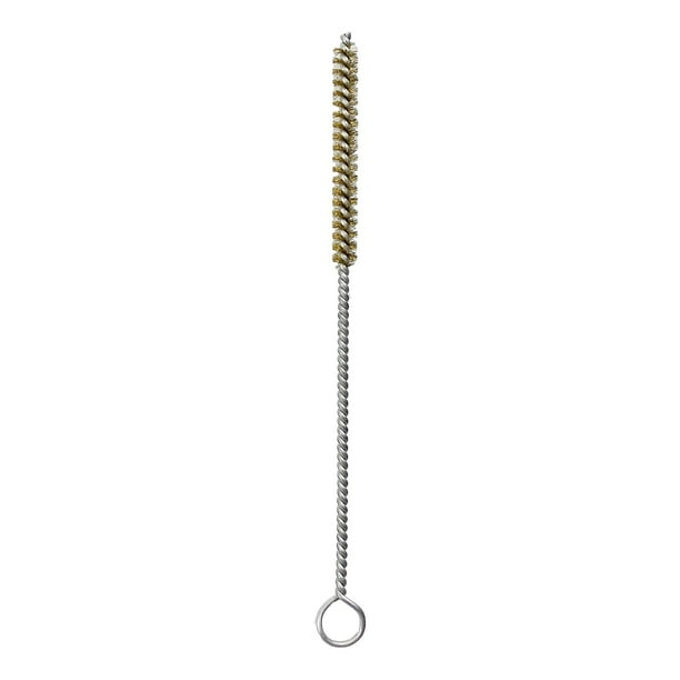Cepillo de limpieza de tubos con cerdas de latón, cepillo de alambre metálico, cepillo de drenaje multifuncional 20 cm x 16 cm
