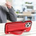 thumbnail image 4 of Nalacover Wallet Case for iPhone 13 Pro, Business PU Leather Unique Design Wristband Kickstand Credit Card Holder Slots Shockproof Scratch Resistant Phone Case for iPhone 13 Pro,Red, 4 of 6