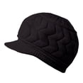 thumbnail image 3 of Women's Winter Knit Beanie Hat, Plush Lined Thickened Warm Cap for Cold Weather, Soft Stretchable Skull Cap, Cozy Thermal Winter Hat for Outdoor Activities, Casual Slouchy Beanie for Women - Black, 3 of 5