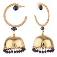 thumbnail image 3 of Efulgenz Indian Bollywood Traditional Wedding Jhumka Jhumki Earrings Jewelry Set, 3 of 4