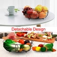 thumbnail image 4 of 2 Tier Fruit Basket Bowl with Banana Hanger for Kitchen Countertop, Detachable Fruit Vegetable Storage Holder Display for Kitchen, 4 of 6
