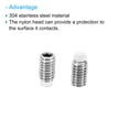 thumbnail image 4 of Unique Bargains M4x7mm Vis de Goujon Hexagonal en Nylon Antidérapant Ensemble de Vis Matériel de Disque Hexagonal Interne 5 Pack, 4 of 5