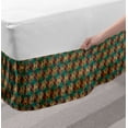 thumbnail image 2 of Abstract Bed Skirt, Vintage Floor Tiling Pattern Inspired Grungy Rhombus Shapes, Elastic Bedskirt Dust Ruffle Wrap Around for Bedding Decor, 4 Sizes, Pale Brown Chocolate, by Ambesonne, 2 of 2