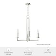 thumbnail image 7 of Hunter - Bearden 4-light Brushed Nickel, Medium Size Pendant Light, Dimmable, Candle Shaped, for Bedrooms, Dining, Living Rooms - 19625, 7 of 7