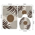 thumbnail image 3 of Brown Boho Geometric and Plant Pattern Bathroom Rugs Sets 3 Piece,Toilet Cover Set,Absorbent Non Slip Bathroom Mats Sets with U-Shaped Contour Rug Toilet Rug Set, 3 of 5
