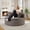 Grey, variant on Oversized Round Chaise Lounge Chair Indoor, Upholstered Corduroy Deep Seat Cloud Circle Sofa Chair, Modern Fluffy Comfy Floor Reading Armchair for Living Room, Bedroom, No Assembly Required, Grey