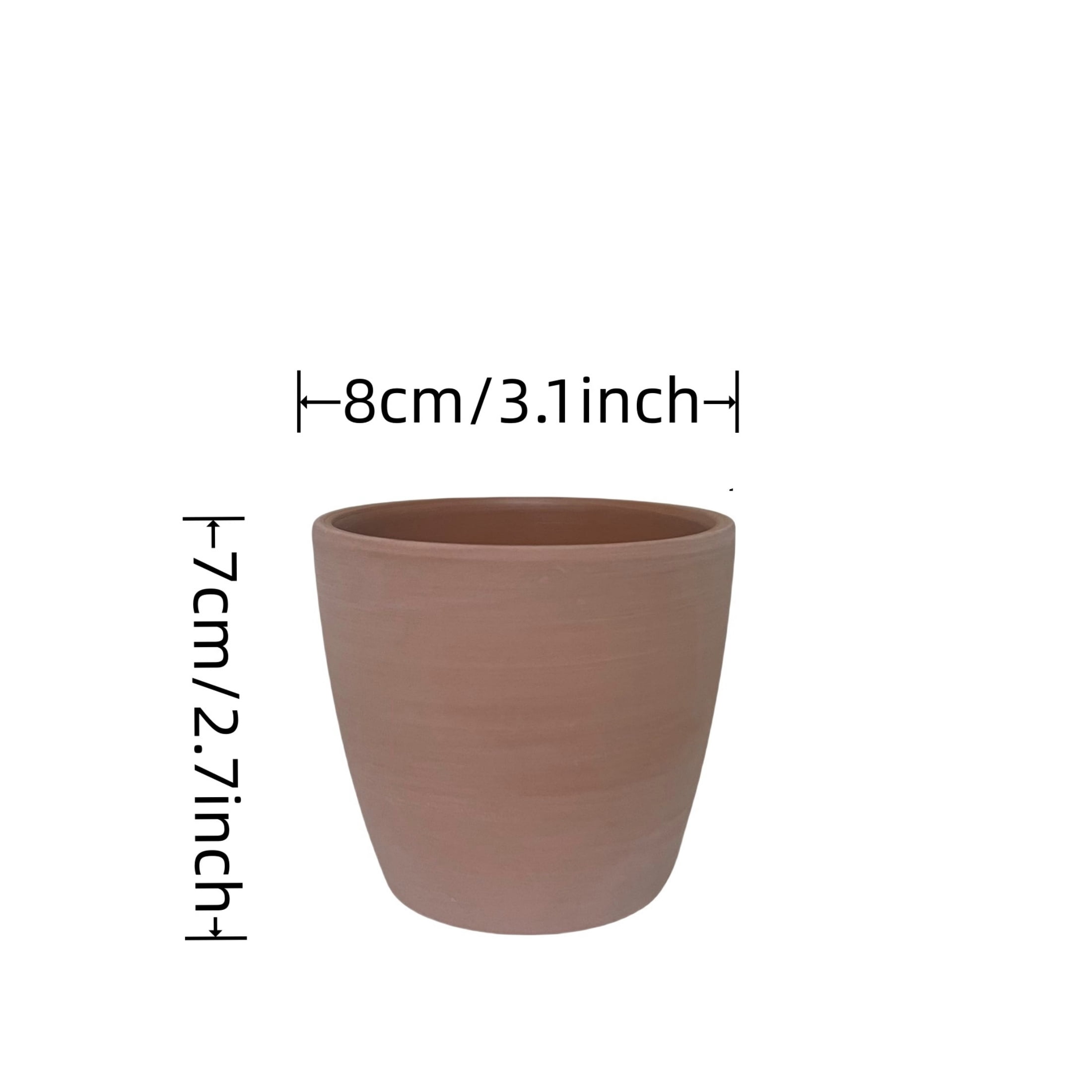 10pcs Pack Egg shape Terracotta Pots, 3 Inch Red Clay Planter Pots with NOT Drainage. Pottery Succulent Planter, Garden Cactus Flower Planters with White Wash