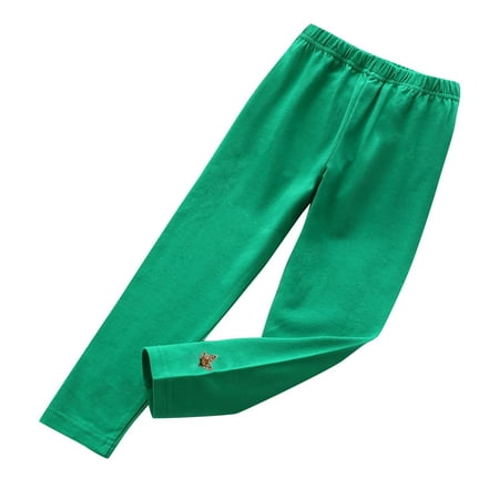 

nsendm Wheelchair Coat for Kids Toddler Children Kids Baby Girls Embroidery Pants Leggings Baby Girl Leggings Green 5-6 Years