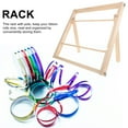 thumbnail image 4 of HEALEEP Wooden and Metal Ribbon Display Rack Organizer, Rectangular Craft Storage Stand for Sewing Supplies, 1 Pack, 4 of 6
