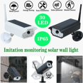 thumbnail image 1 of New Outdoor Solar Imitation Monitoring Light Control Induction Waterproof Wall Light Highlight 30LED Garden Street Light（Not A Surveillance Camera）White, 1 of 8
