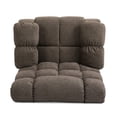 thumbnail image 4 of Pillow Tufted Design Massage Recliner with Side Pocket, Multifunctional Electric Power Chair with Wired Remote/ Side Pocket and Ajustable Level, Recliner Single Sofa Seat  for Bedroom, Brown, 4 of 7