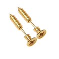 thumbnail image 2 of Pendientes de acero Inoxidable Salvador 1 Par Pernos prisioneros del pendiente 316L oro, 2 of 4