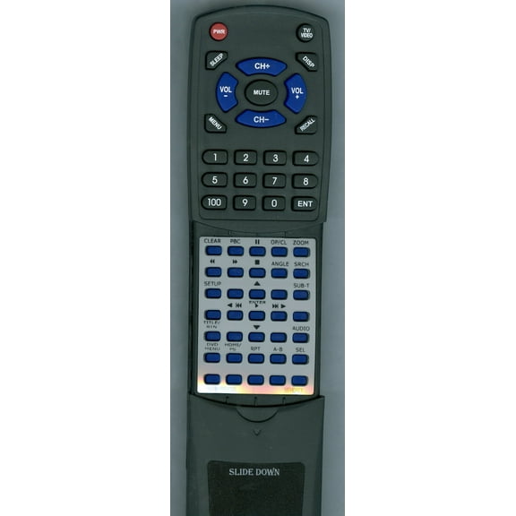 Replacement Remote for MEMOREX HS-R641PB-GY-320, HSR641PBGY320, RTHSR641PBGY320, MVD2050, MVD2050BLK