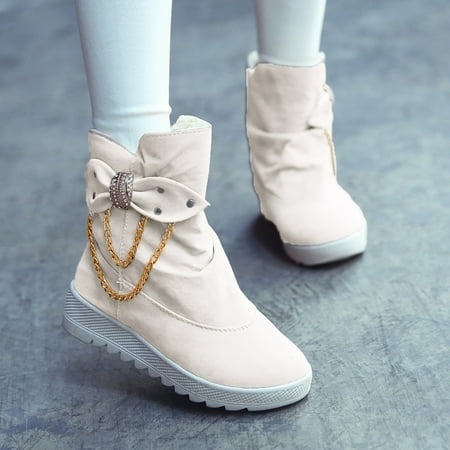 

TALKVE Warm and non slip Autumn And Winter Snow Boots Women s Casual Short Boots Women s Single Shoes Warm Cotton Boots