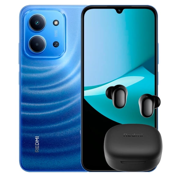 Smartphone Xiaomi Redmi 15C Dual SIM 256GB Azul 8+8GB RAM + Audífonos Redmi Buds 6 Play negro