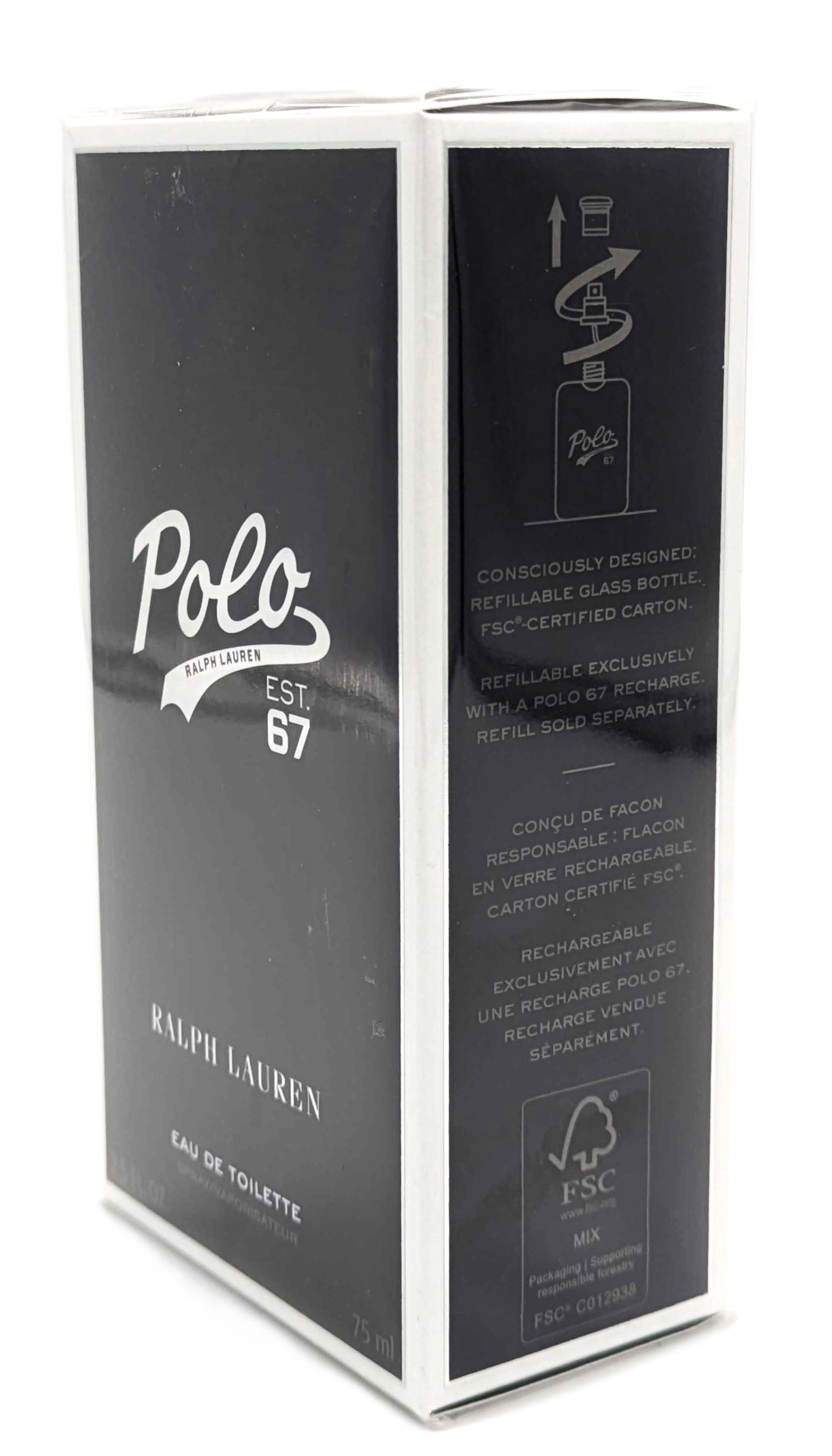 Polo 67 by Ralph Lauren Eau De Toilette 2.5oz/75ml Spray New With Box