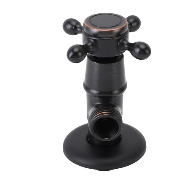 G1/2 Angle Stop Valve, Thickened Copper Water Shut Off Valve Explosion Proof Hot and Cold Stop Valve with Decorative Ring & Storage Bag for Toilets and Water Pipes