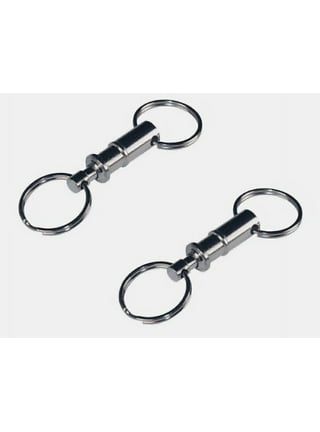 Mechcos Metal Keychain Car Fob Key Chain Holder Clip with Detachable Valet Key Ring & Anti-lost D-Ring for Men and Women