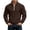 Brown, variant on Bosfbaoi Quarter Zip Sweatshirts for Men Stand Collar Half Zip Pullover with Kangaroo Pocket Long Sleeve Solid Casual Fleece Tops