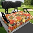 thumbnail image 4 of Uourmeti Retro 70s Floral Print Golf Cart Seat Covers Non-slip, Removable Golfcart Accessories Fit for 2 Passenger, 4 of 8