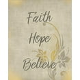 thumbnail image 2 of Allen, Kimberly 15x18 Black Ornate Wood Framed with Double Matting Museum Art Print Titled - Faith Hope Believe, 2 of 4