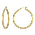 thumbnail image 1 of 10K Yellow Gold Flat Hoop Earrings (35mm), 1 of 3