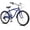 BLUE, variant on Ecarpat 26 Inch Beach Cruiser Bike for Mens Womens Adult, Womens Bicycle with Rattan Front Basket, Mens Bybrid Bicycle, 7-Speed Comfort Commuter Bikes with Adjustable Seat and Dual V-Brake