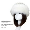 thumbnail image 6 of OPOLSKI Women Hat Solid Color Faux Fur Headwear Brimless Empty Top Hat for Skiing, 6 of 8