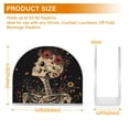 thumbnail image 4 of Yayeee Napkin Holder for Table Kitchen Paper Tissue Organization, Skeleton with Flowers Pattern, 4 of 8