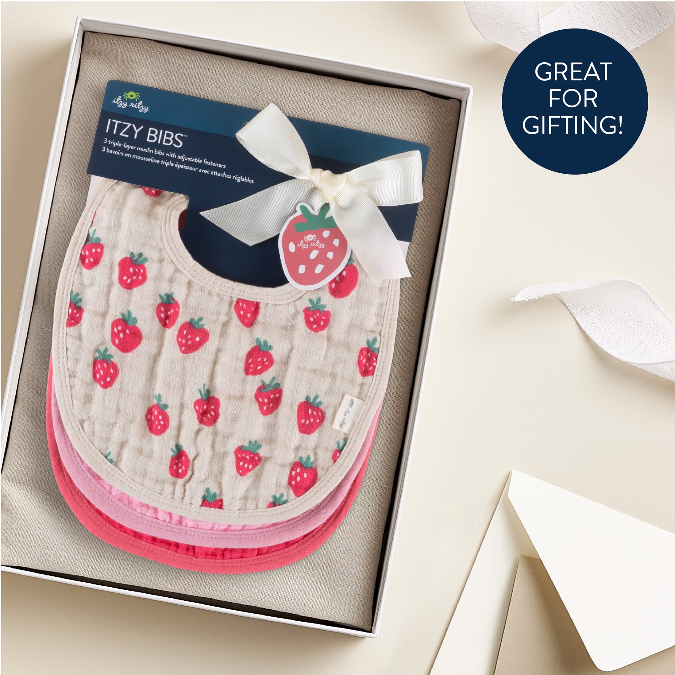 Itzy Bibs Strawberries and Cream