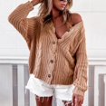 thumbnail image 2 of Vedolay Women's Knit Cardigan Sweater Long Sleeve Top Casual Solid Open Front Jacket Beige,M, 2 of 5