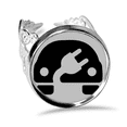 thumbnail image 1 of Plus Minus Sign Energy Vehicles Protect Environment Ring Adjustable Love Wedding Engagement, 1 of 3