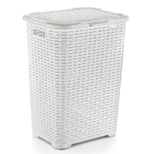 Laundry Basket Hamper With Lid, White Wooden Laundry Hamper With Lid