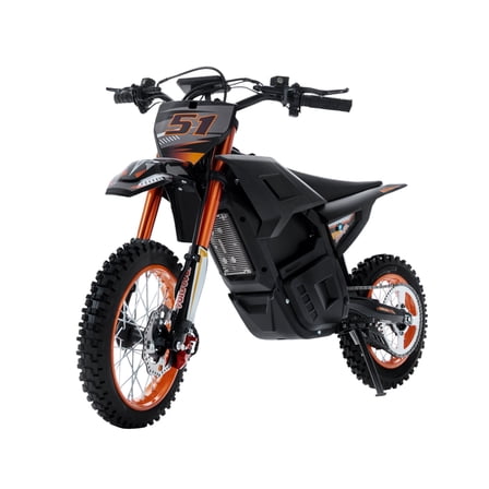 Electric Dirt Bike for Adults & Teens 13 , 2000W Off-Road Electric Motorcycle, 48V 21Ah Removable Battery, 37MPH Fat Tire E Dirt Bike with Hydraulic Brakes, Family Trail Riding Gift-Orange