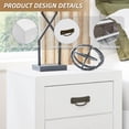 thumbnail image 5 of Signature Design by Ashley Binterglen White Modern Farmhouse 2-Drawer Nightstand with USB Charging Ports, 5 of 9