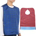 thumbnail image 3 of Babero Impermeable Para Adultos A La Hora De Comer, Protector De Ropa De Comedor Para Ancianos De Doble Capa, Azul Noticed AF000276-00, 3 of 6