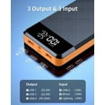 thumbnail image 4 of Biwat-Power Bank 30000mAh, USB C 22.5W PD3.0 QC4.0 Fast Charge Portable Charger, 4.5A High Speed, 3 Outputs & 3 Inputs, Flashlight, Smart LED Display Battery Pack for iPhone Andriod Samsung Google iP, 4 of 4