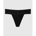 thumbnail image 1 of Culotte String avec Bordure en Dentelle, Noire Smoking, 1 of 2