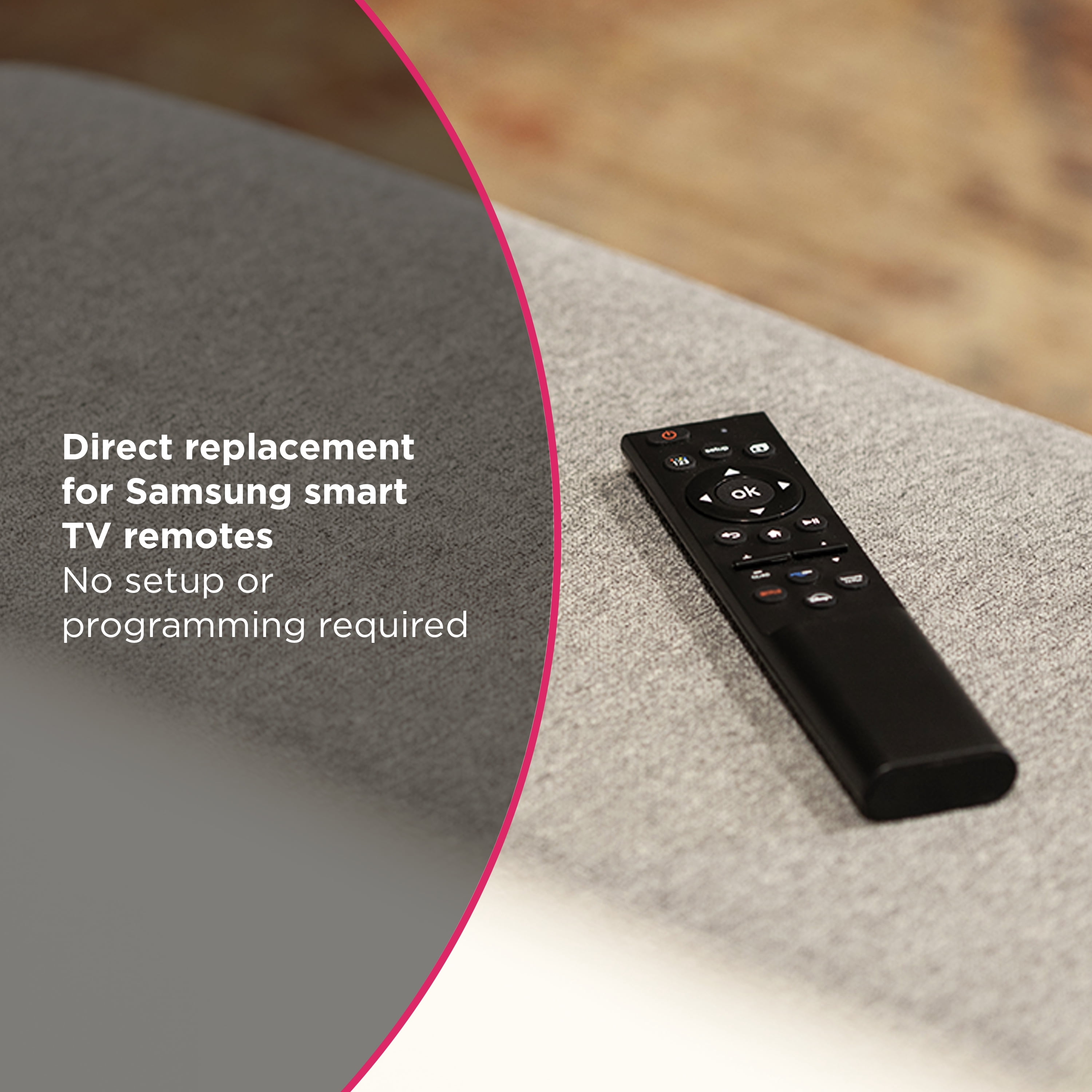 GE Replacement Remote 81688 for Samsung Smart TVs - Easy Setup