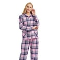 thumbnail image 4 of Apparonia Women's Pajama Sets 100% Cotton Flannel Ladies PJs Button Front Top Drawstring Bottoms Dusty Plaid 3XL, 4 of 7