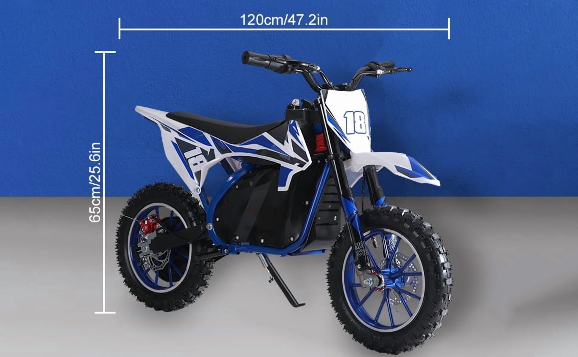 Mohsoe 350W 36V Mini Motocross Bike for Children, 10 Inch All-Terrain Tires, 3 Speed Gearbox, 25KM/H Max Speed, Overheat Protection Circuit, Fits 1.2-1.4m Height, 47 x 28 Inch