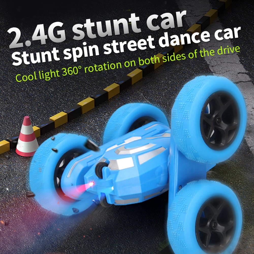 XITZ RC Stunt Car for Kids,4WD Off-Road Vehicle with Cool Lights 2.4Ghz Double Sided Remote Control Cars Gift Toy for for Boys Girls Age 3+