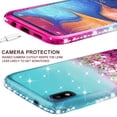 thumbnail image 5 of Compatible for Motorola Moto E6 Case, with [Tempered Glass Screen Protector] SOGA Diamond Liquid Quicksand Cover Cute Girl Women Phone Case - Pink/Aqua, 5 of 5