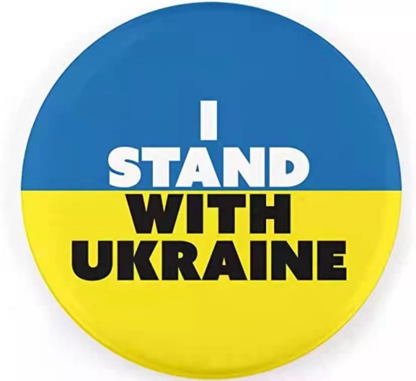 Stand with Ukraine Pin Buttons