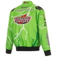 thumbnail image 3 of Men's JH Design Green Christopher Bell Interstate Batteries Full-Snap Twill Uniform Jacket, 3 of 7