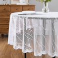 thumbnail image 2 of WARM HOME DESIGNS Round Tablecloth 90 Inches. Lace Modern Tablecloth is Perfect as Holiday Tablecloth or Banquet Tablecloth. RIT White Round 90, 2 of 3