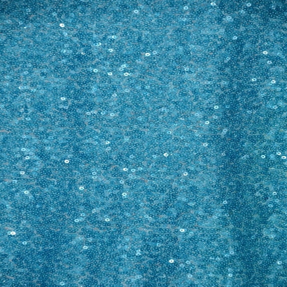 Decorative Silk Inc Sequin Fabric Glitter Embroidery Fabric by The Yard Material for DIY Sewing Curtain Backdrop Tablecloth Table Linen Runner Clothes (25 Yard,Turquoise )