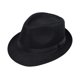 thumbnail image 1 of Sombrero de jazz estilo británico, ala corta, decoración de cinta, transpirable, tipo cubo, de malla., 1 of 8